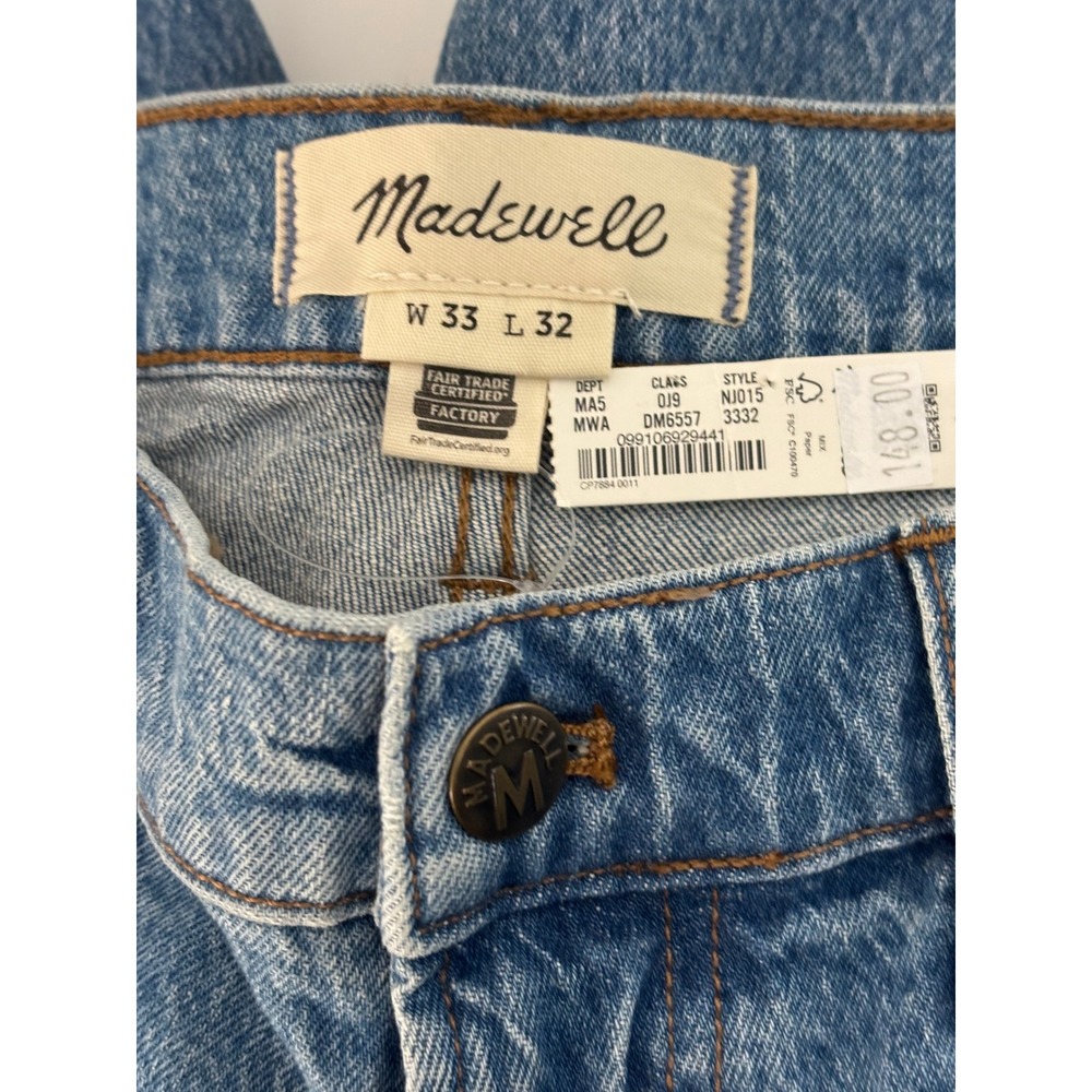 Madewell 1991 Straight Leg Jeans Mainshore Wash NJ015 Mens 33x32 - Picture 2 of 6